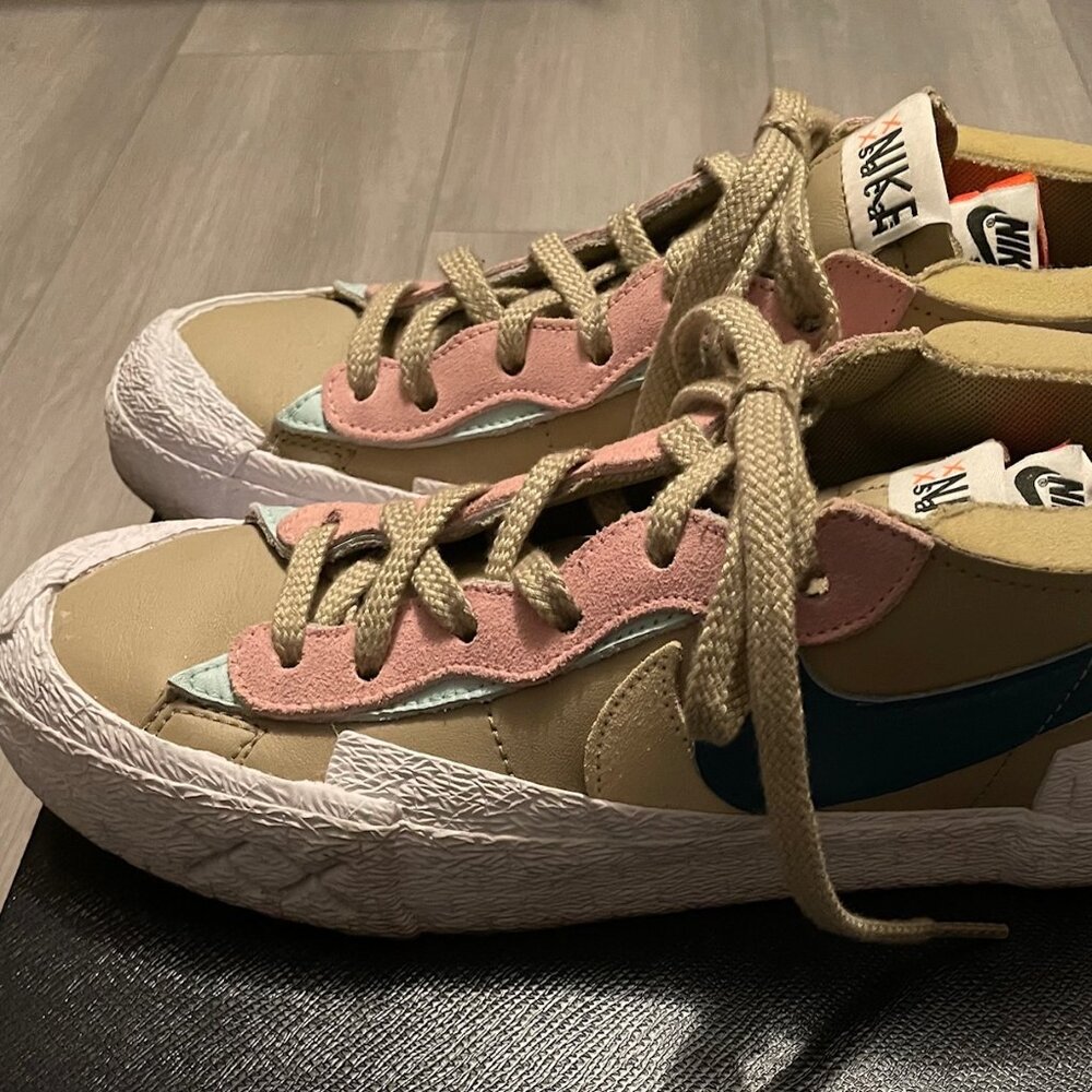 Nike Blazer Low Men's Sneakers US Size 9.5 Tan/Teal/Pink